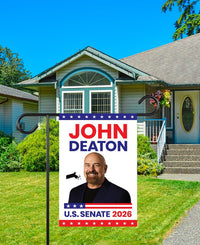 John Deaton For Massachusetts Senate 2026 Garden Flag, Double Sided, 2026 Senate Flag, Elections Flag, Republic, Race Red White & Blue Flag