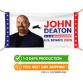 John Deaton For Massachusetts U.S. Senate Banner Sign, 13 oz Waterproof US Senate Election 2026, Republican Vinyl Banner With Metal Grommets