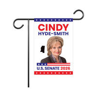 Cindy Hyde-Smith For Mississippi Senate 2026 Garden Flag, Double Sided, 2026 Senate Flag, Elections Flag, Race Red White & Blue Flag