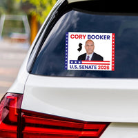 Cory Booker For New Jersey Senate 2026 Vinyl Sticker, Vote Cory Booker Decal, New Jersey Senate Elections 2026 Bumper Sticker, 6" x 4.5"