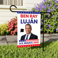Ben Ray Luján For New Mexico Senate 2026 Garden Flag, Double Sided, 2026 Senate Flag, Elections Flag, Anti-Trump, Race Red White & Blue Flag