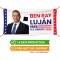 Ben Ray Luján For New Mexico U.S. Senate Banner Sign, 13 oz Waterproof US Senate Election 2026, Democratic Vinyl Banner With Metal Grommets