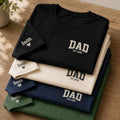 Personalized Dad Est 2026 Shirt, Custom Sleeve Name Tee, New Dad to Be T-Shirt, Pregnancy Reveal Gift for Husband, Father's Day Gift
