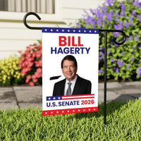 Bill Hagerty For Tennessee Senate 2026 Garden Flag, Double Sided, 2026 Senate Flag, Elections Flag, Race Red White & Blue Flag