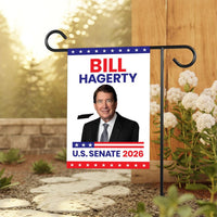 Bill Hagerty For Tennessee Senate 2026 Garden Flag, Double Sided, 2026 Senate Flag, Elections Flag, Race Red White & Blue Flag