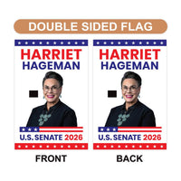 Harriet Hageman For Wyoming Senate 2026 Garden Flag, Double Sided, 2026 Senate Flag, Elections Flag, Race Red White & Blue Flag