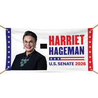Harriet Hageman For Wyoming U.S. Senate Banner Sign, 13 oz Waterproof US Senate Election 2026, Senate Vinyl Banner With Metal Grommets