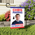 Chris Pappas For New Hampshire Senate 2026 Garden Flag, Double Sided, 2026 Senate Flag, Elections Flag, Race Red White & Blue Flag