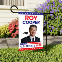 Roy Cooper For North Carolina Senate 2026 Garden Flag, Double Sided, 2026 Senate Flag, Elections Flag, Race Red White & Blue Flag