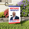 Michael Whatley For North Carolina Senate 2026 Garden Flag, Double Sided, 2026 Senate Flag, Elections Flag, Race Red White & Blue Flag