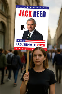 Jack Reed For Rhode Island Senate 2026 Election Sign, Anti-Trump Sign, Political Campaign Sign, Senate Election 2026 Race Poster Sign