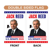 Jack Reed For Rhode Island Senate 2026 Garden Flag, Double Sided, 2026 Senate Flag, Elections Flag, Anti-Trump, Race Red White & Blue Flag