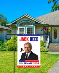 Jack Reed For Rhode Island Senate 2026 Garden Flag, Double Sided, 2026 Senate Flag, Elections Flag, Anti-Trump, Race Red White & Blue Flag