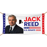 Jack Reed For Rhode Island U.S. Senate Banner Sign, 13 oz Waterproof US Senate Election 2026, Democratic Vinyl Banner With Metal Grommets