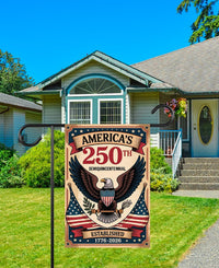 America 250 Eagle Garden Flag, 12x18 Double Sided Yard Flag, America 250th Decor, Patriotic USA Outdoor Porch Decor, 4th of July Gift