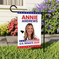 Annie Andrews For South Carolina Senate 2026 Garden Flag, Double Sided, 2026 Senate Flag, Elections Flag, Race Red White & Blue Flag