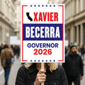 Xavier Becerra For California Governor 2026 Election Sign, Political Campaign Sign, Democratic party, Governor Election 2026 Poster Sign