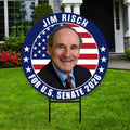 Jim Risch For Idaho Senate 2026 Yard Sign, Corrugated Plastic Senate Elections, Republic Race Red White & Blue Yard Sign with Metal H-Stake