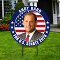 Andy Barr For Kentucky Senate 2026 Yard Sign, Corrugated Plastic Senate Elections, Race Red White & Blue Yard Sign with Metal H-Stake