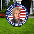 Cindy Hyde-Smith For Mississippi Senate 2026 Yard Sign, Corrugated Senate Elections, Race Red White & Blue Yard Sign with Metal H-Stake