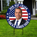 Ben Ray Luján For New Mexico Senate 2026 Yard Sign, Corrugated Plastic Senate Elections, Race Red White & Blue Yard Sign with Metal H-Stake