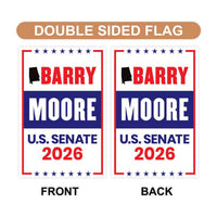 Barry Moore For Alabama Senate 2026 Garden Flag, Double Sided, 2026 Senate Flag, Elections Flag, Race Red White & Blue Flag