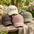 Perosnalized Bride Embroidered Hat, Bridesmaid Baseball Cap, Maid of Honor Hat, Bachelorette Party Hats, Bridal Shower Gift for Bride Tribe