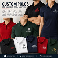 Custom Embroidered Polo Shirt for Men and Women, Personalized & Printed Polo Shirts for Business, Casual Wear, Sports Teams, Work Uniforms (Women)