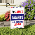 James Talarico For Texas Senate 2026 Garden Flag, Double Sided, 2026 Senate Flag, Elections Flag, Democratic Sign, Race Red White Blue Flag
