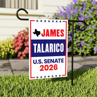 James Talarico For Texas Senate 2026 Garden Flag, Double Sided, 2026 Senate Flag, Elections Flag, Democratic Sign, Race Red White Blue Flag