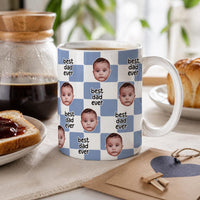 Best Dad Ever Custom Baby Photo Retro Mug, Personalized Father's Day Gift, First Time Daddy Mug, Dad Birthday Gift, New Baby Keepsake Cup