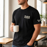 Personalized Dad Est 2026 Shirt, Custom Sleeve Name Tee, New Dad to Be T-Shirt, Pregnancy Reveal Gift for Husband, Father's Day Gift