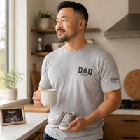 Personalized Dad Est 2026 Shirt, Custom Sleeve Name Tee, New Dad to Be T-Shirt, Pregnancy Reveal Gift for Husband, Father's Day Gift