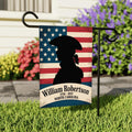 Custom Revolutionary War Patriot Garden Flag, 12x18 Double Sided Yard Flag, Vintage USA Decor, Personalized Patriotic Gift for Porch