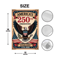 America 250 Eagle Garden Flag, 12x18 Double Sided Yard Flag, America 250th Decor, Patriotic USA Outdoor Porch Decor, 4th of July Gift