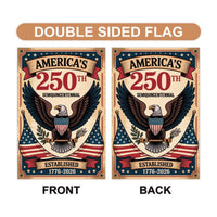America 250 Eagle Garden Flag, 12x18 Double Sided Yard Flag, America 250th Decor, Patriotic USA Outdoor Porch Decor, 4th of July Gift