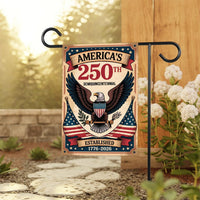 America 250 Eagle Garden Flag, 12x18 Double Sided Yard Flag, America 250th Decor, Patriotic USA Outdoor Porch Decor, 4th of July Gift