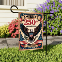 America 250 Eagle Garden Flag, 12x18 Double Sided Yard Flag, America 250th Decor, Patriotic USA Outdoor Porch Decor, 4th of July Gift