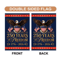 250 Years of Freedom Garden Flag, 12x18 Inch Double Sided Yard Flag, America 250th Decor, Patriotic Eagle Banner, 4th of July Gift