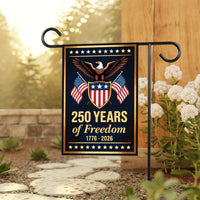 250 Years of Freedom Garden Flag, 12x18 Inch Double Sided Yard Flag, America 250th Decor, Patriotic Eagle Banner, 4th of July Gift