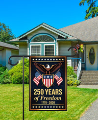 250 Years of Freedom Garden Flag, 12x18 Inch Double Sided Yard Flag, America 250th Decor, Patriotic Eagle Banner, 4th of July Gift