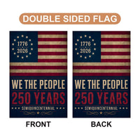 We The People 250 Years USA Garden Flag, 12x18 Double Sided Yard Flag, Vintage USA Decor, Patriotic Outdoor Decor, America 250 Gift