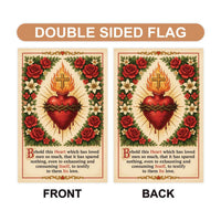 Sacred Heart of Jesus Garden Flag, 12x18 Double Sided Christian Yard Decor, Catholic Outdoor Decor, Faith Porch Flag, Religious Gift