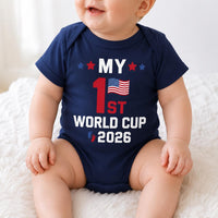 Personalized World Cup 2026 Baby Bodysuit, Custom Name Soccer Onesie, First Tournament Outfit, Newborn Fan Jersey Gift, Front Back Print