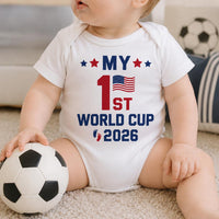 Personalized World Cup 2026 Baby Bodysuit, Custom Name Soccer Onesie, First Tournament Outfit, Newborn Fan Jersey Gift, Front Back Print