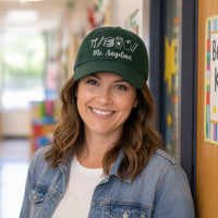 Personalized Teacher Embroidered Hat, Custom Name Cap, Classroom Hat Gift, Back to School, Coquette Bow, Teacher Appreciation Gift