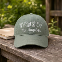 Personalized Teacher Embroidered Hat, Custom Name Cap, Classroom Hat Gift, Back to School, Coquette Bow, Teacher Appreciation Gift