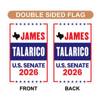 James Talarico For Texas Senate 2026 Garden Flag, Double Sided, 2026 Senate Flag, Elections Flag, Democratic Sign, Race Red White Blue Flag