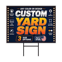 Custom Yard Sign, Personalized Logo Text Photo Message, Weatherproof Coroplast Sign, 12x18 18x24 24x36 H-Stake, Personalized Lawn Decor