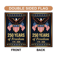 250 Years of Freedom Garden Flag, 12x18 Inch Double Sided Yard Flag, America 250th Decor, Patriotic Eagle Banner, 4th of July Gift